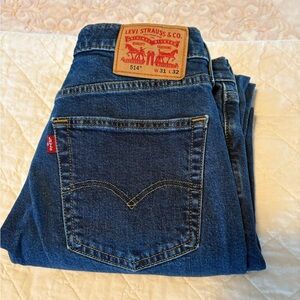 Levi's Blue Denim Jeans 514 31x32 Mens
